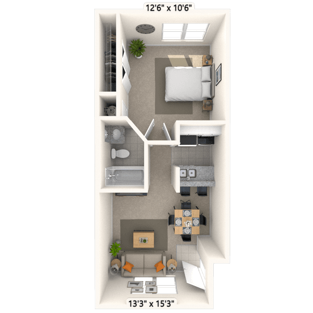 Floorplan image of unit II 302