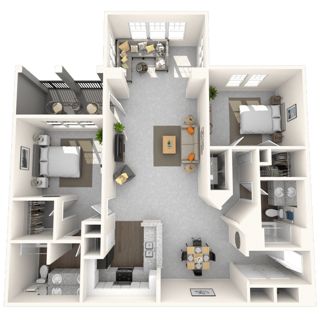 Floorplan image of unit 727