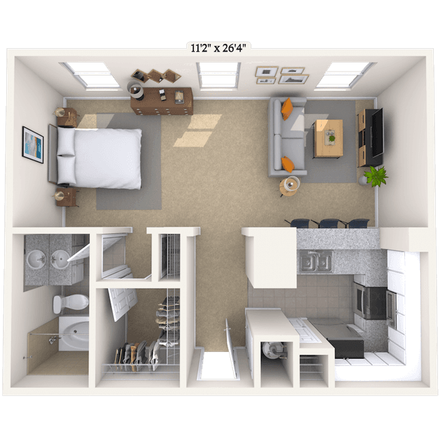 Floorplan image of unit 110