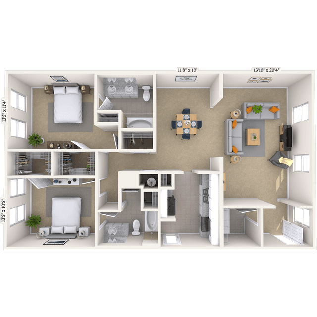 Floorplan image of unit 160