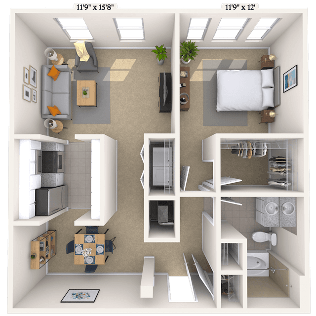 Floorplan image of unit 1321
