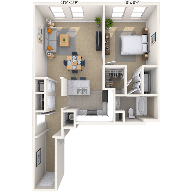 Floorplan image of unit 282