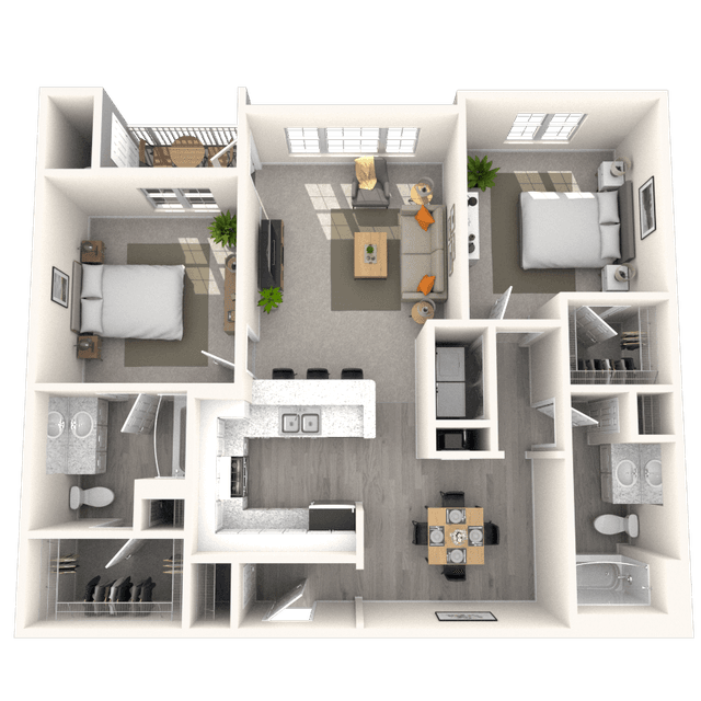 Floorplan image of unit 424
