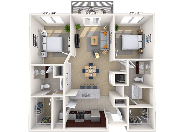 Floorplan image of unit 06-1101