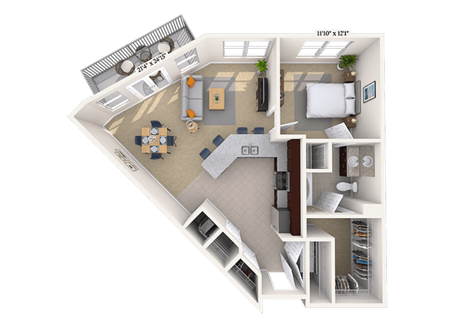 Floorplan image of unit 06-2623