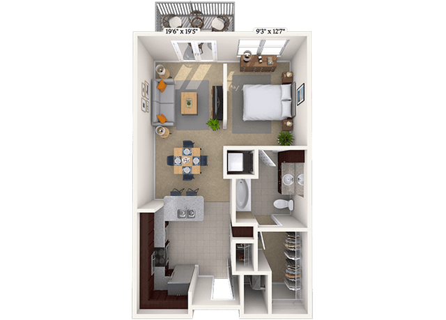 Floorplan image of unit 06-2516