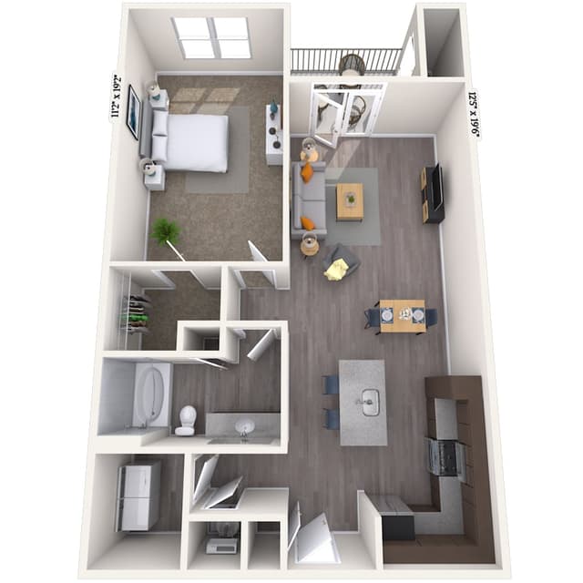 Floorplan image of unit 2204