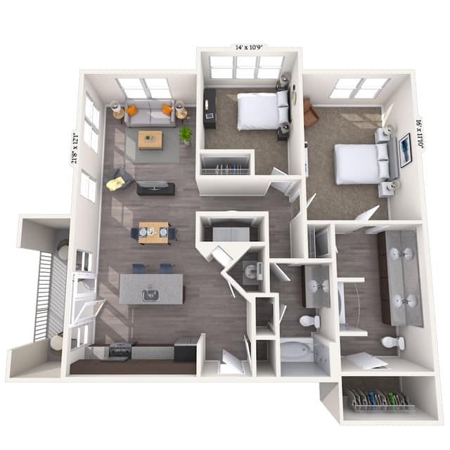 Floorplan image of unit 5109