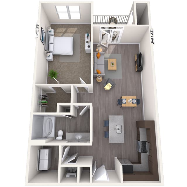 Floorplan image of unit 6104