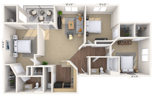 Floorplan image of unit 162076