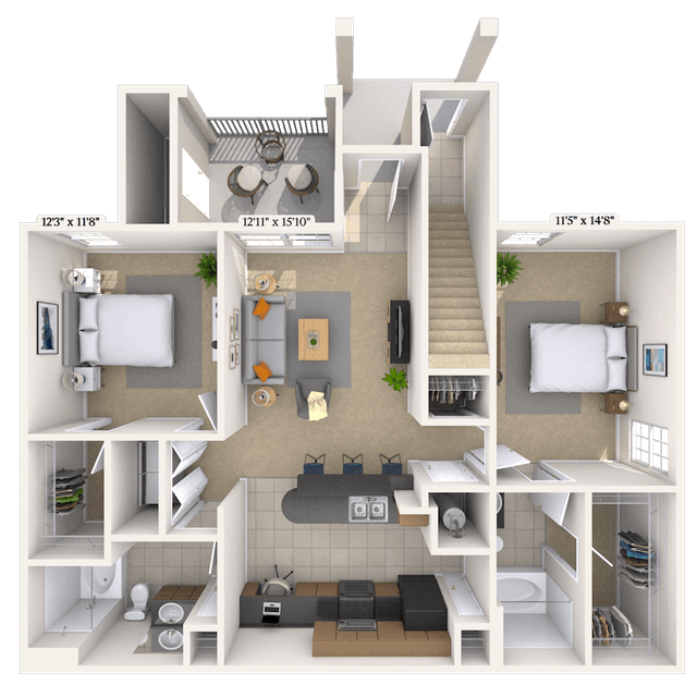 Floorplan image of unit 17102