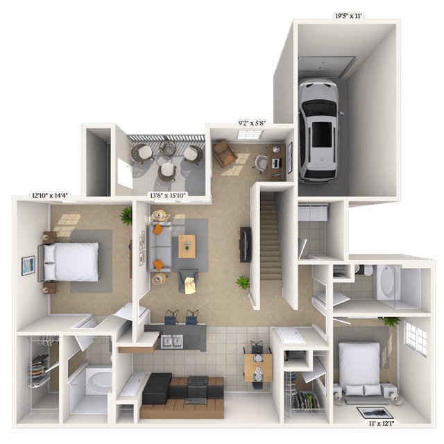 Floorplan image of unit 07205