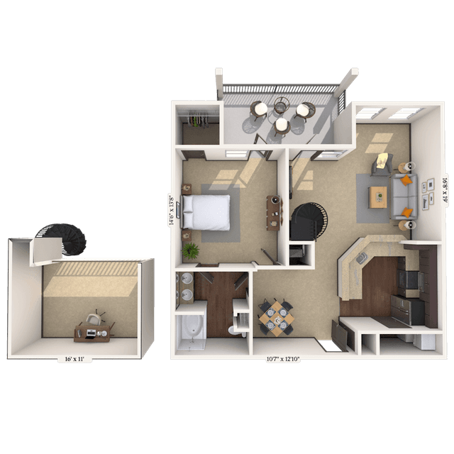 Floorplan image of unit 01407