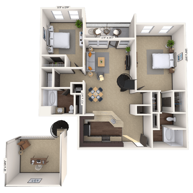 Floorplan image of unit 01430