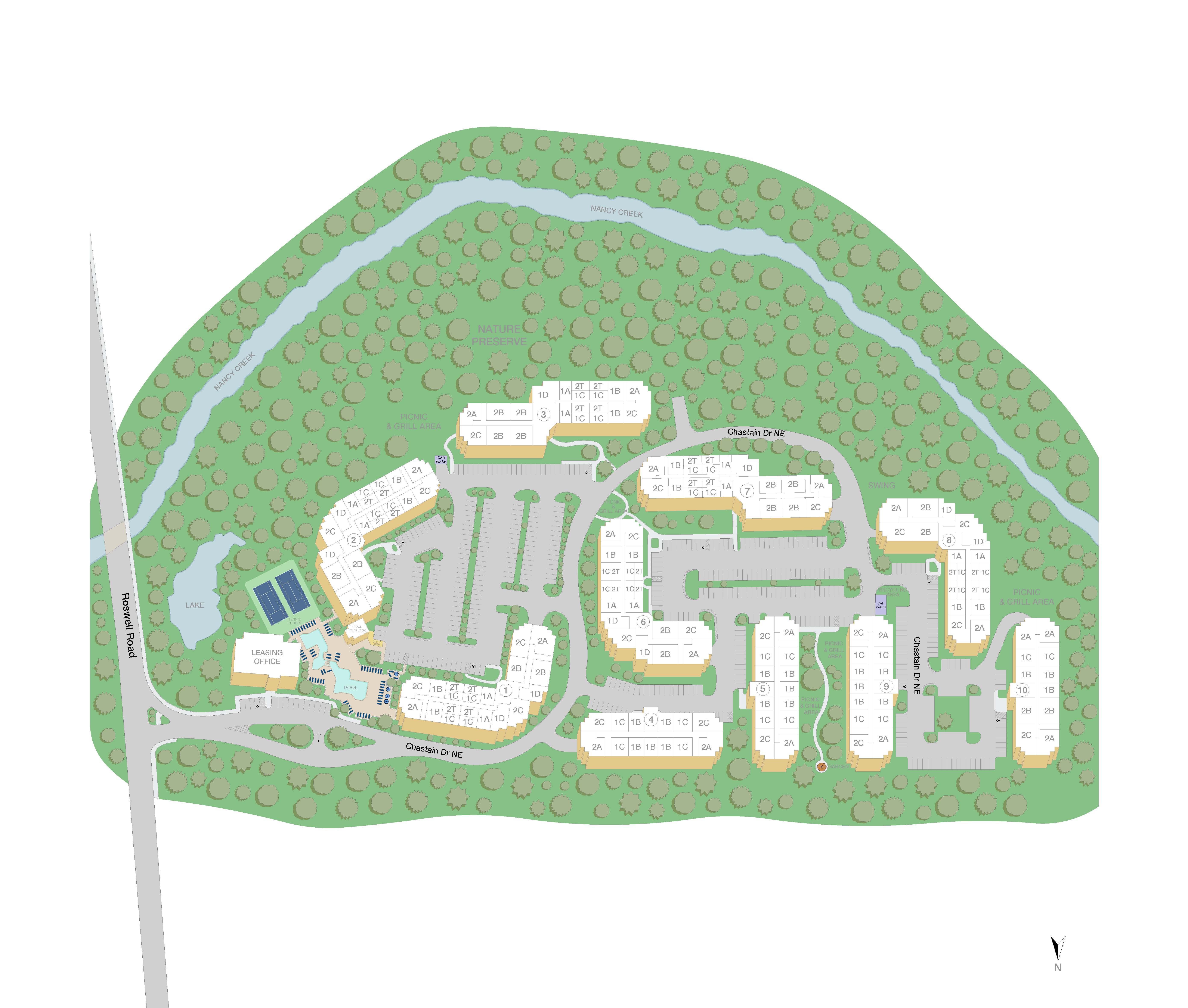 MAA Chastain sitemap
