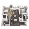 Floorplan image of unit II N-204