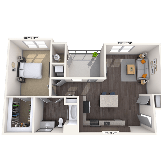 Floorplan image of unit II P-310