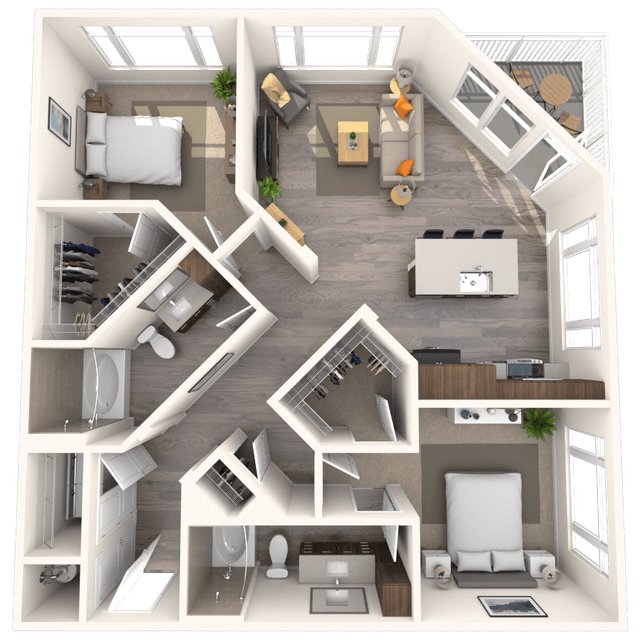 Floorplan image of unit 44