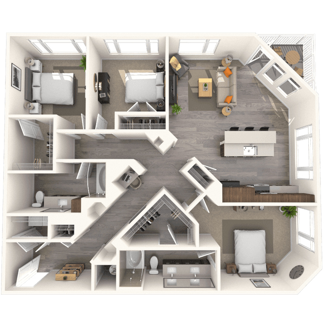 Floorplan image of unit 132