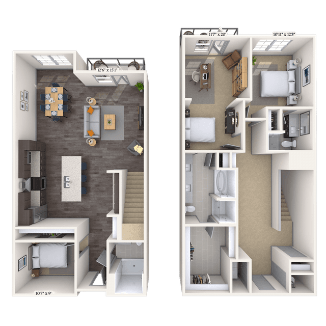 Floorplan image of unit II 376