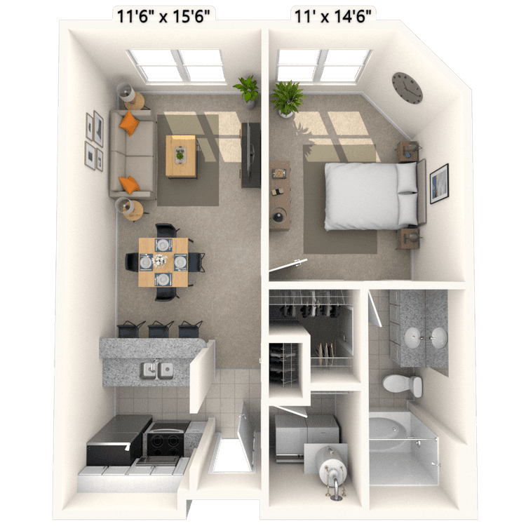 Floorplan image of unit III 329
