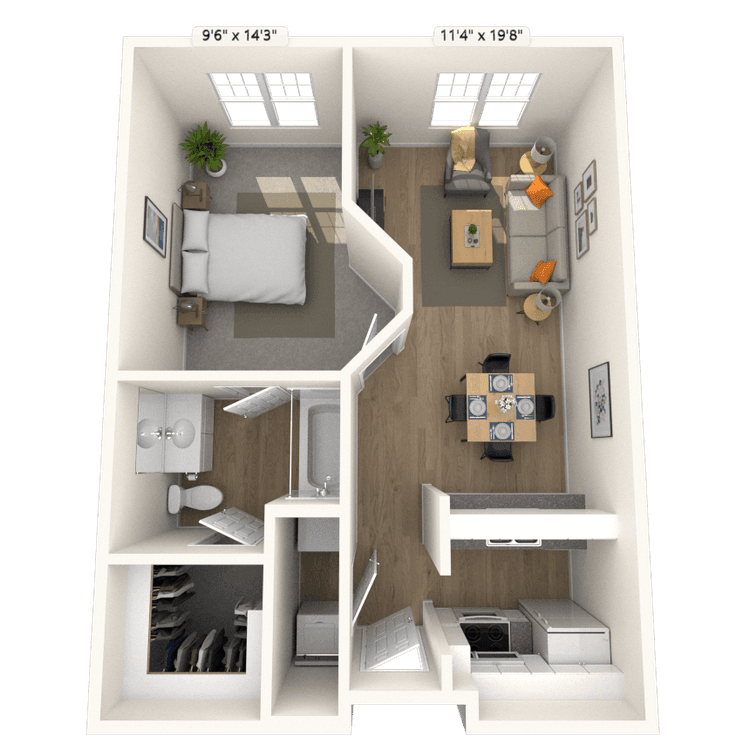 Floorplan image of unit II 373