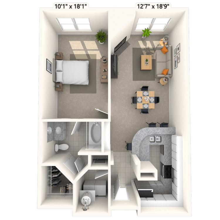 Floorplan image of unit I 345
