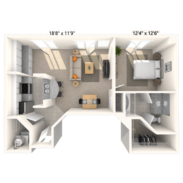 Floorplan image of unit I 201