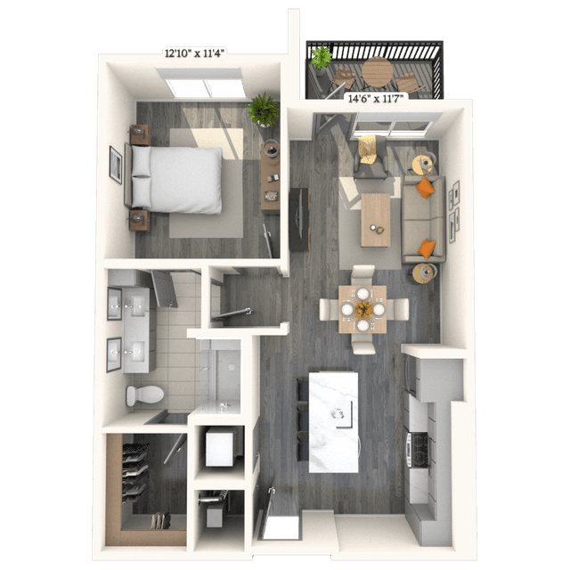 Floorplan image of unit 1032