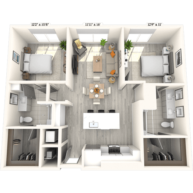 Floorplan image of unit 135