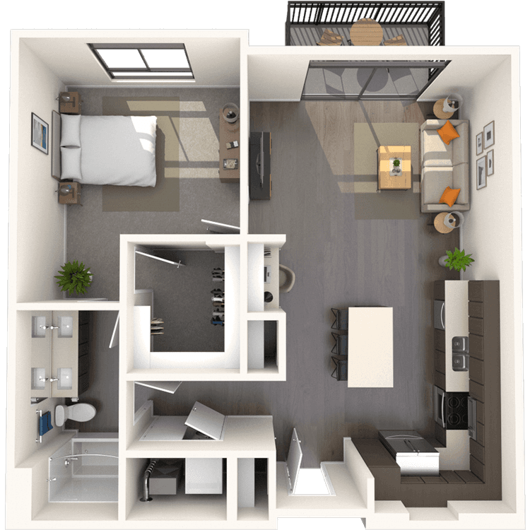 Floorplan image of unit B-312