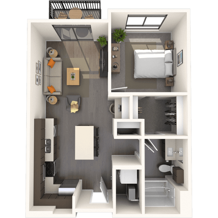 Floorplan image of unit E-128