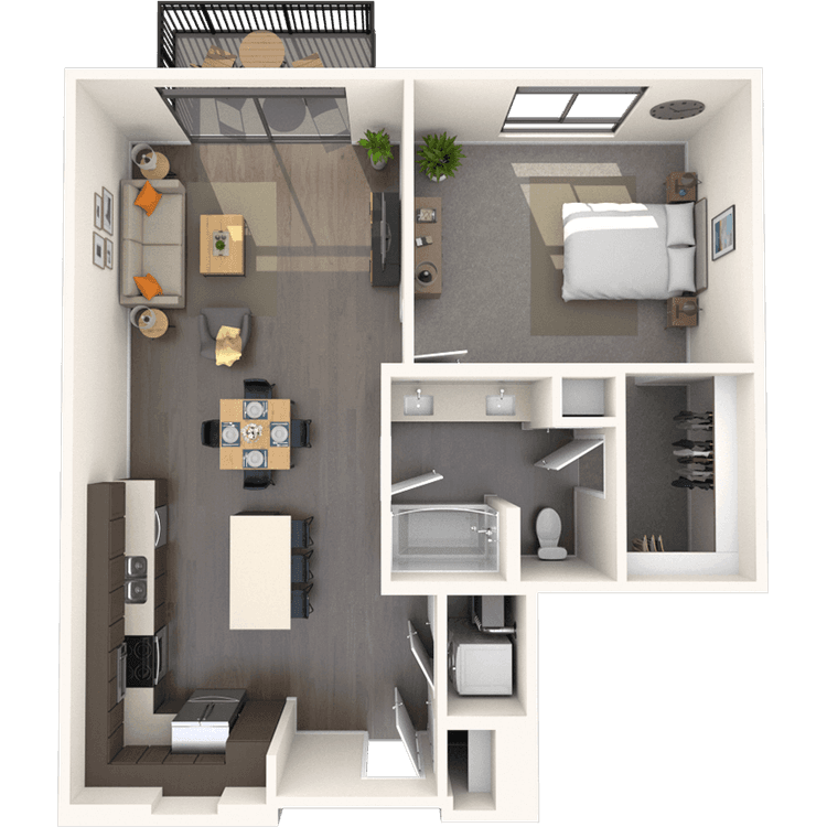 Floorplan image of unit E-224