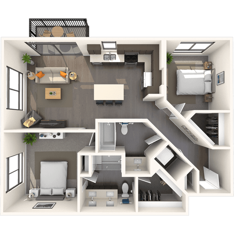 Floorplan image of unit E-240