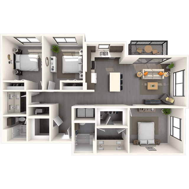 Floorplan image of unit E-316