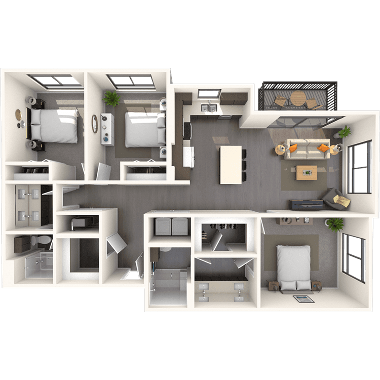 Floorplan image of unit E-316