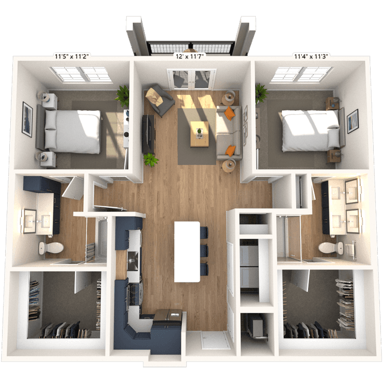 Floorplan image of unit 2151