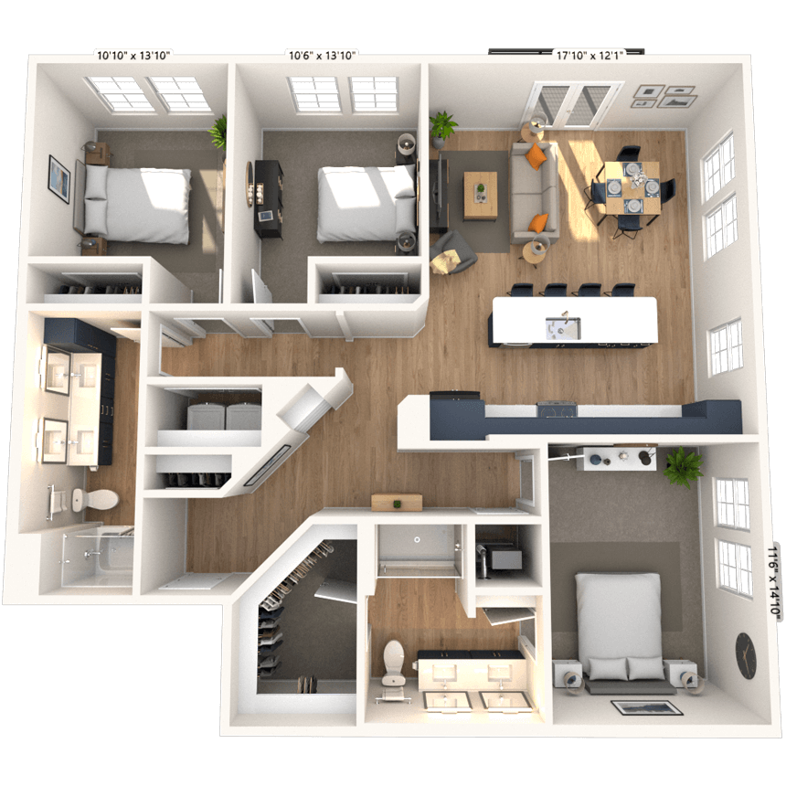 Floorplan image of unit B231
