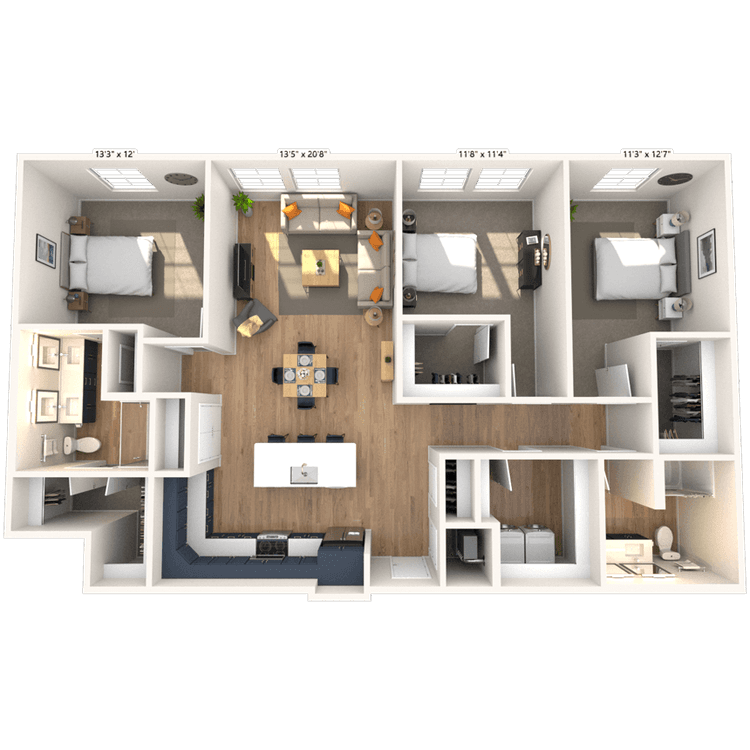 Floorplan image of unit 5201