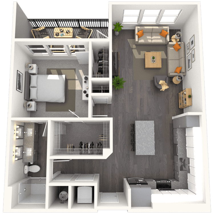 Floorplan image of unit 2105
