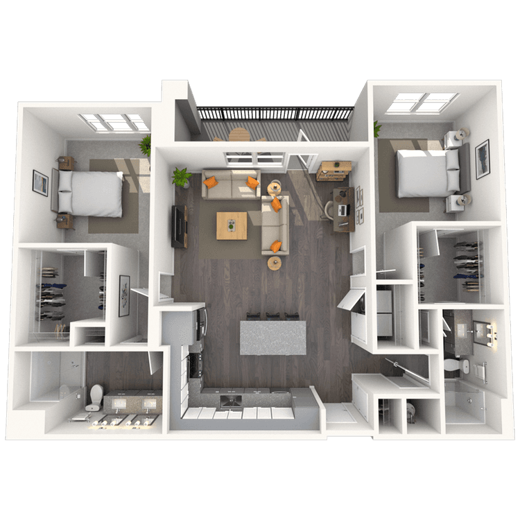 Floorplan image of unit 2114