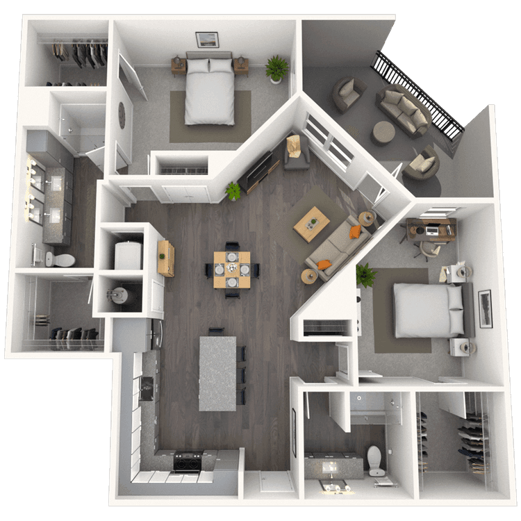 Floorplan image of unit 3122