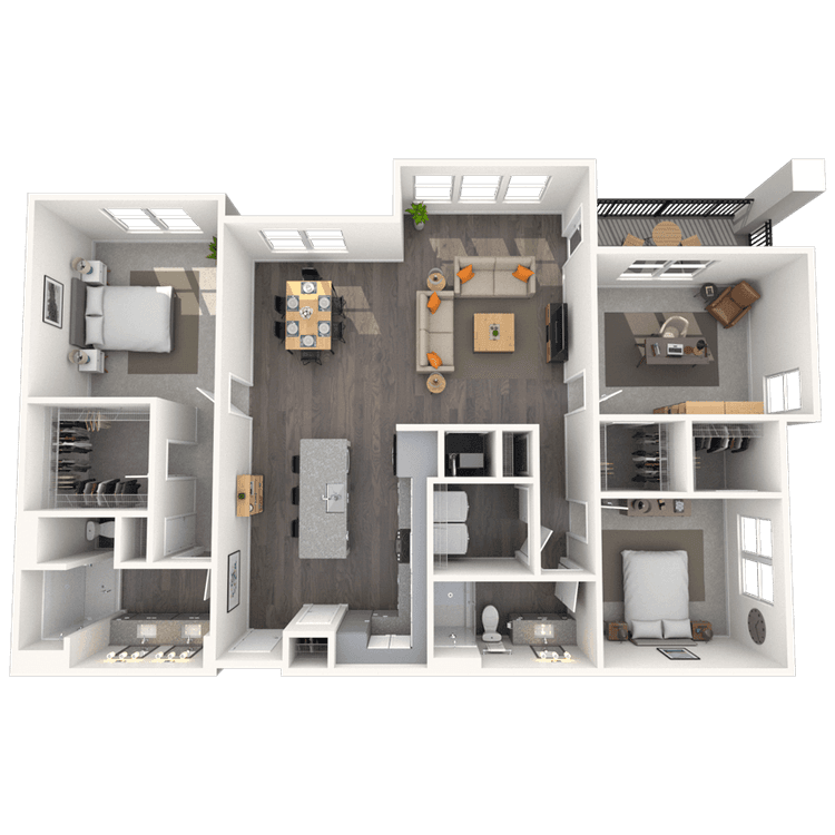 Floorplan image of unit 3209
