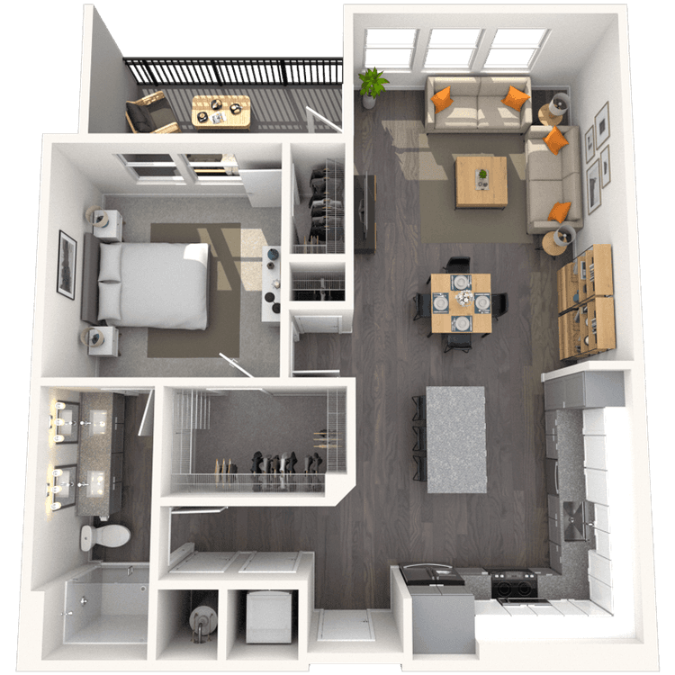 Floorplan image of unit 5217