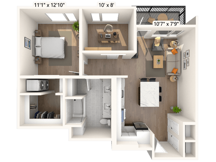 Floorplan image of unit II G-207
