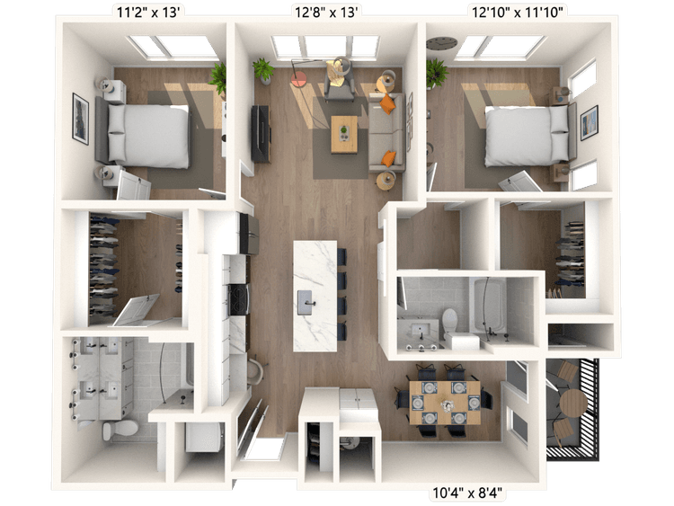 Floorplan image of unit II G-401