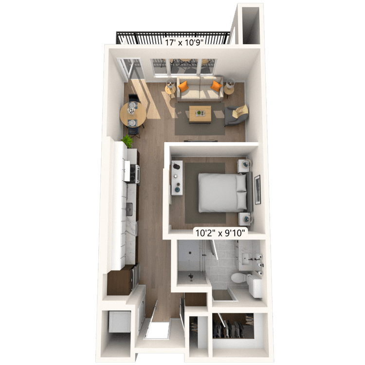 Floorplan image of unit II G-318
