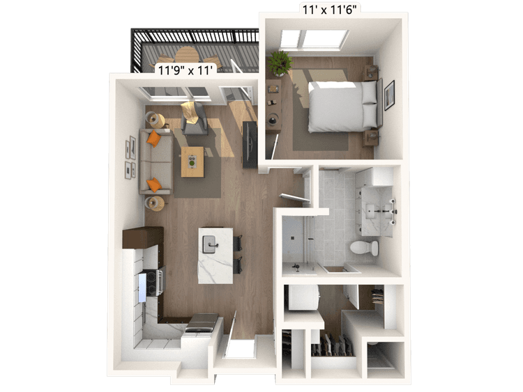 Floorplan image of unit II G-206