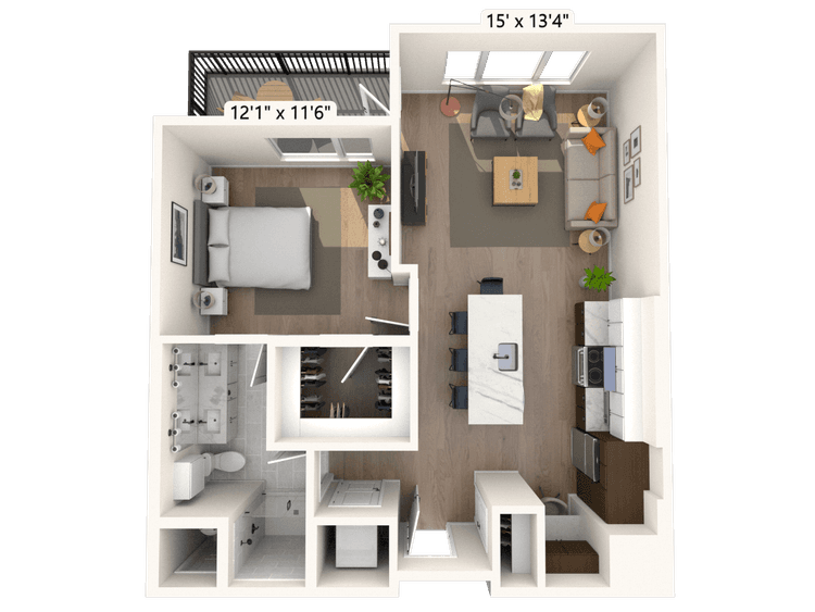 Floorplan image of unit II F-311