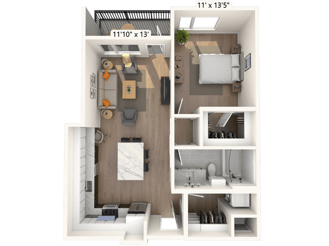 Floorplan image of unit II G-110